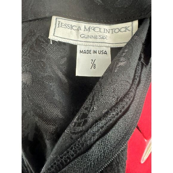 ! Vintage JM Jessica McClintock Gunne Sax 7/8 black strapless Jacket Dress set - Picture 14 of 15